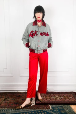 FENG SWAY TOPS Lakers Quilted Bomber