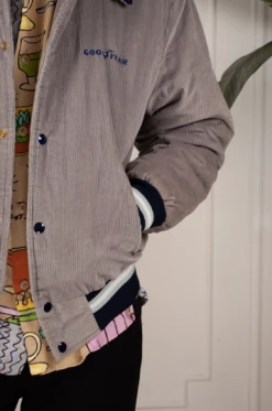 Feng Sway Good Year Corduroy Varsity Bomber TOPS