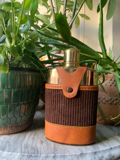 Vintage Leather Travel Flask GIFTS 3 Vintage Leather Travel Flask GIFTS