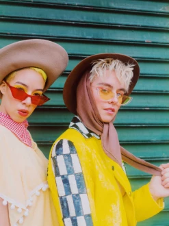 HATS Vintage Nude Doe Skin Scarf Hat