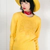 Vintage Mondi Yellow Embroidered Sweater TOPS