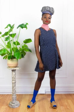 Feng Sway 80s Polka Skirted Playsuit