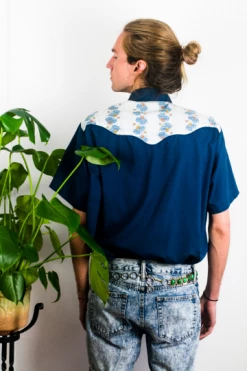 Feng Sway TOPS Cowboy Floral Pearl Snap Shirt