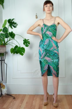 Feng Sway Tropical Bombshell Beaded Dress DRESSES