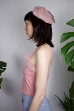 Feng Sway Exclusive 90s Pink Marabou Top