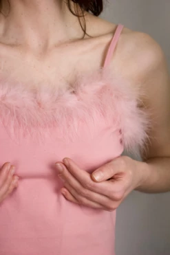 Feng Sway Exclusive 90s Pink Marabou Top