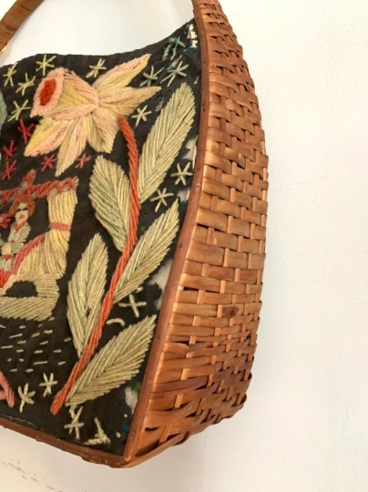 Vintage 1940s Antique Beach Bag 6 Vintage 1940s Antique Beach Bag