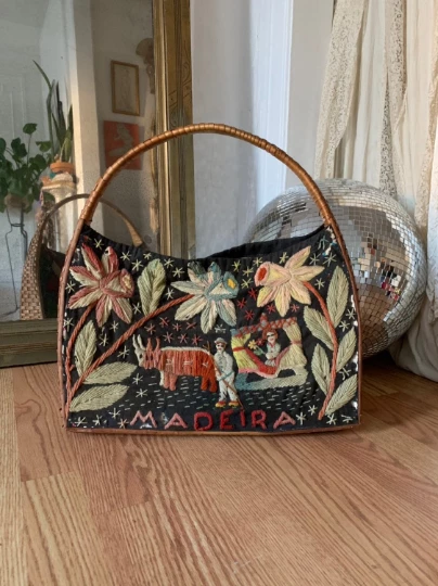 Vintage 1940s Antique Beach Bag 3 Vintage 1940s Antique Beach Bag