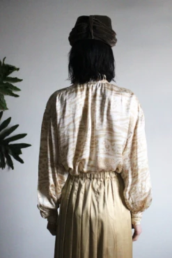 Vintage TOPS ESCADA Wild Cat Silk Blouse