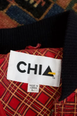 Feng Sway OUTERWEAR Crazy Plaid CHIA Suede Bomber