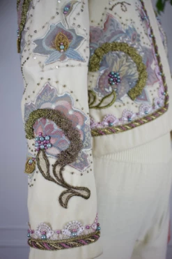 Vintage OUTERWEAR Velvet Beaded Bolero Jacket