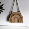 Vintage BAGS + WALLETS Woven Arch Straw Bag