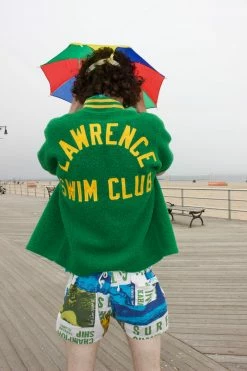 FENG SWAY 1970s Terry Cloth Swim Club Top