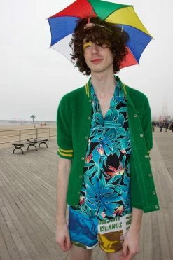 FENG SWAY 1970s Terry Cloth Swim Club Top