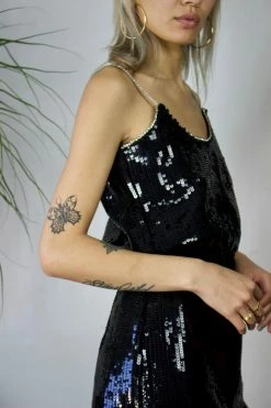 FENG SWAY Black 80s Sequin Crop Two Piece 11 FENG SWAY Black 80s Sequin Crop Two Piece