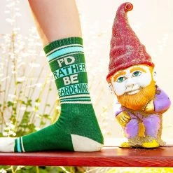 Feng Sway I'D RATHER BE GARDENING Statement Socks