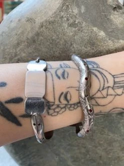 Sterling Snake Nameplate Cuffs~ Joy Heritage Collection