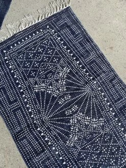 Vintage Indigo Denim Rug ~ 3 X 2