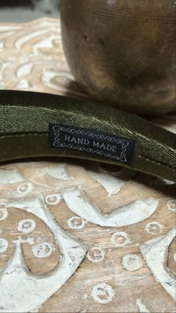 FENG SWAY HAIR ACCESSORIES Green Velvet Renaissance Style Headband