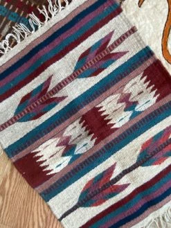 Vintage Mexican Wool Table Rug