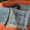 FENG SWAY Indigo Thick Weave Square Pillow