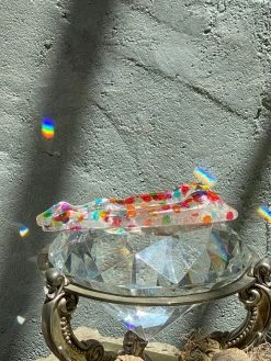 URIEL Confetti Butt Incense Holder CRYSTALS