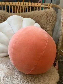 Feng Sway Pink Velour 3D Ball Pillow