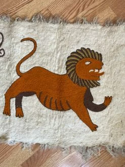 Feng Sway Exclusive ALL HOME DECOR + ODDITIES Antique Embroidered Lion Rug