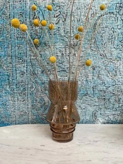 Feng Sway ALL HOME DECOR + ODDITIES Blush Clear Glass Vase