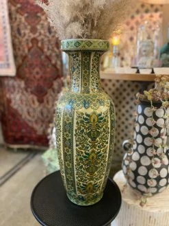 Vintage BUD VASES Antique Chartreuse Floor Vase