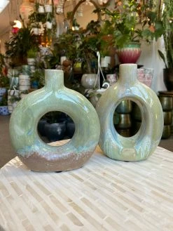 Feng Sway Exclusive Glazed Donut Hole Vase