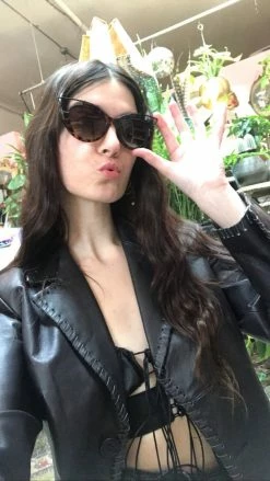 Feng Sway SUNGLASSES Futuristic Cat Eye Tortoise Sunnies