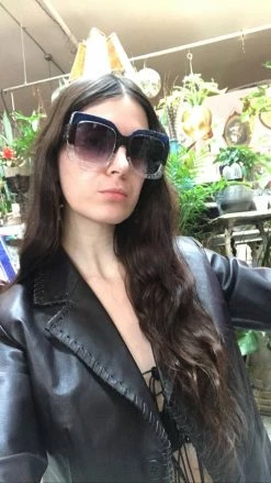 Feng Sway Elton John Glitter Sunnies SUNGLASSES