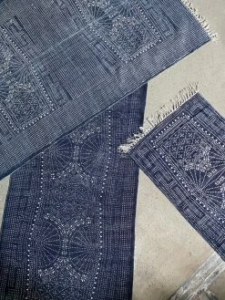 Vintage Indigo Denim Runner Rug