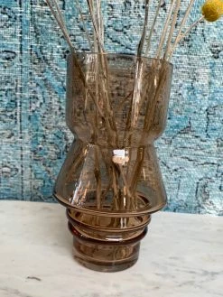 Feng Sway ALL HOME DECOR + ODDITIES Blush Clear Glass Vase