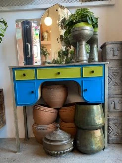 Vintage ALL HOME DECOR + ODDITIES MCM Metal Enamel Vanity