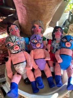 Mexico Luchador Baby Paper Mache Doll (2 Sizes) FUN