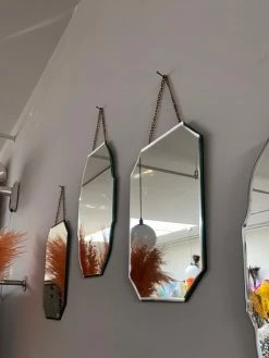 Feng Sway ALL HOME DECOR + ODDITIES Beveled Chain Hanging Mirrors