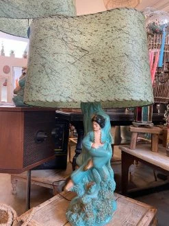 ALL HOME DECOR + ODDITIES MCM Dancing Lady Chalkware Lamps