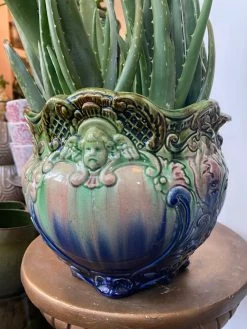 Vintage Psychedelic Cherub Stoneware Planter ALL HOME DECOR + ODDITIES