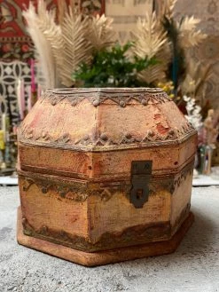 Feng Sway Pink Moroccan Wood Box ALL HOME DECOR + ODDITIES