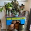 Vintage ALL HOME DECOR + ODDITIES MCM Metal Enamel Vanity