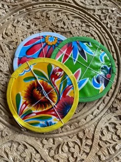 Feng Sway Exclusive Floral Oil Cloth Coaster Set ALL HOME DECOR + ODDITIES