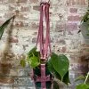 Feng Sway Real Pink Leather Hanging Plant Harness By PURITAN CANDY ALL POTTERY