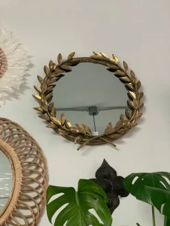 Antique Golden Laurel Wreath Mirror