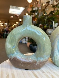 Feng Sway Exclusive Glazed Donut Hole Vase