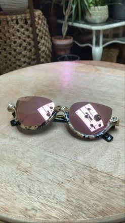 Feng Sway SUNGLASSES Mirrored Teardrop Tortoise Sunnies