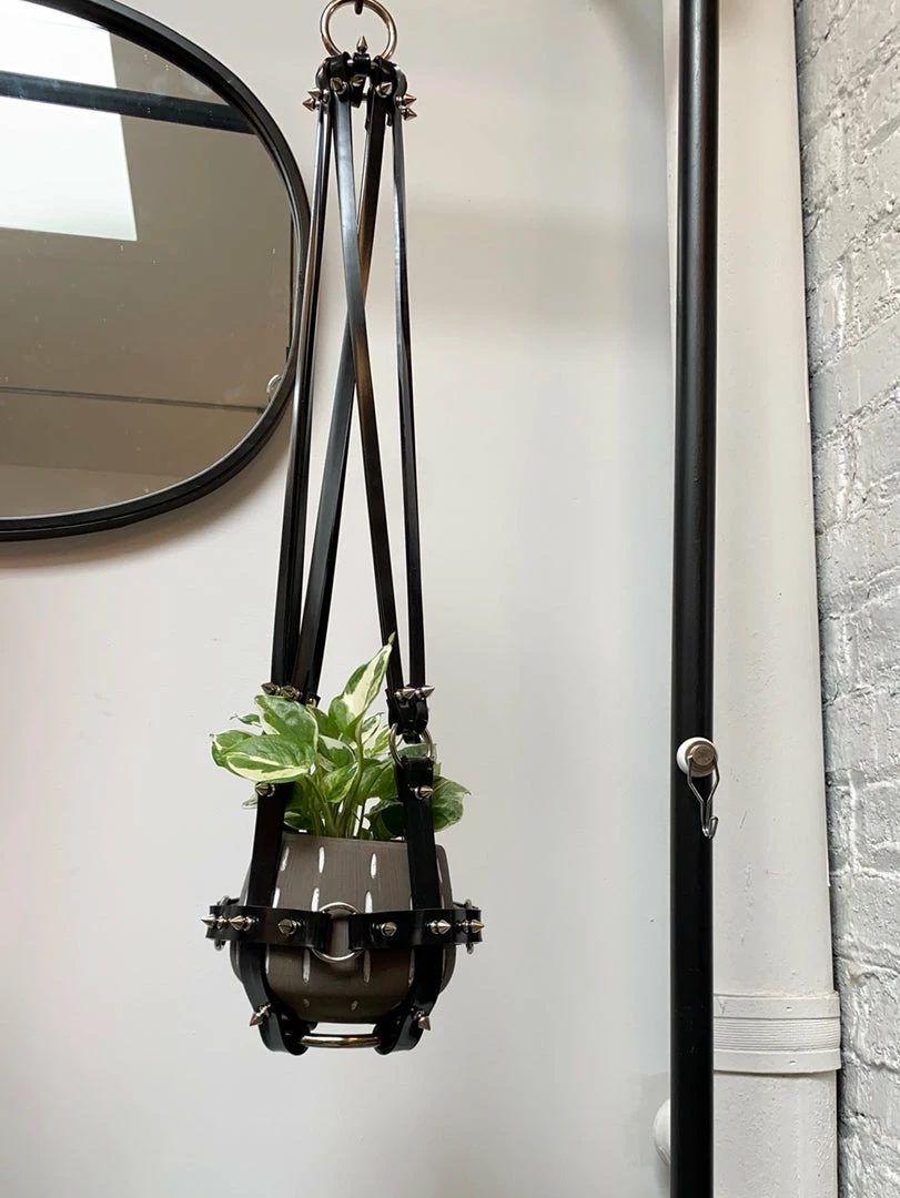 Feng Sway ALL POTTERY Spiky Black + Nickel Vegan Patent Harness By PURITAN CANDY 5 Feng Sway ALL POTTERY Spiky Black + Nickel Vegan Patent Harness By PURITAN CANDY