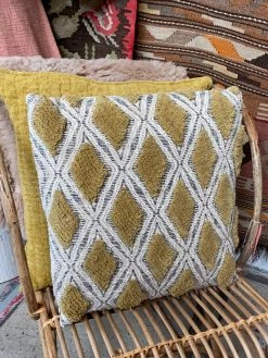 Feng Sway ALL HOME DECOR + ODDITIES Harlequin Tufted Throw Pillow