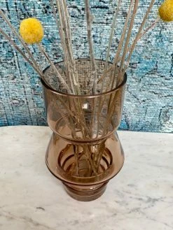 Feng Sway ALL HOME DECOR + ODDITIES Blush Clear Glass Vase